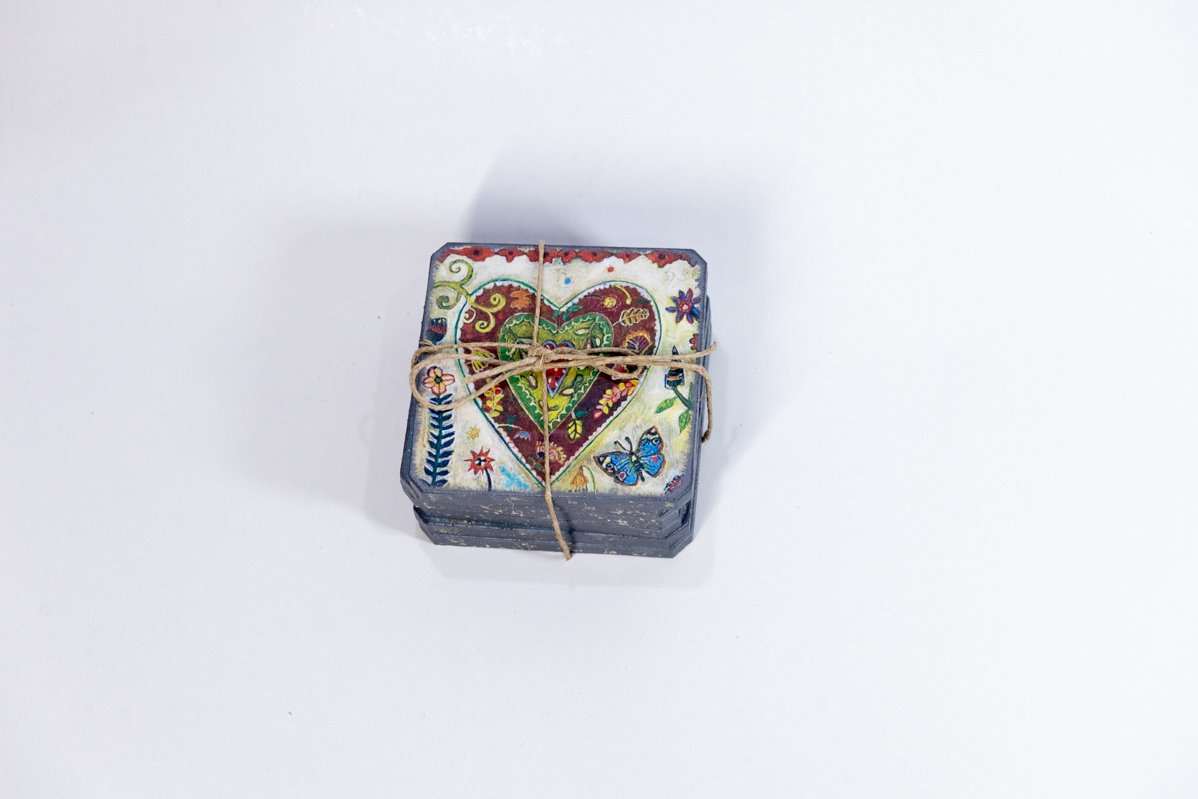 Χειροποίητα Σουβέρ “Καρδιές” - Image 2