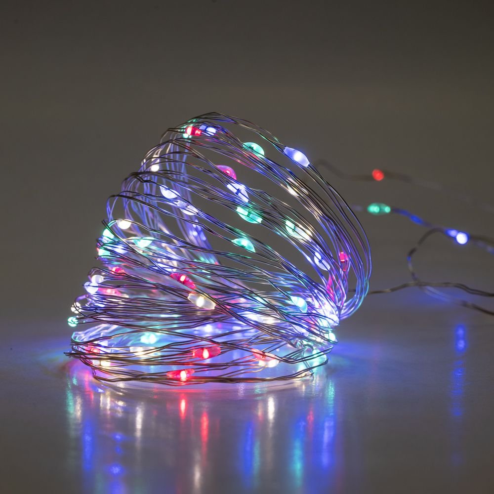 Λαμπάκια Σύρμα Χρωματιστά LED 50 – Μπαταρίας - Image 2
